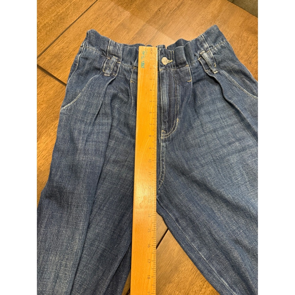 We The Free Free People Wide Leg Pleated Jean Blue Medium Wash High Rise Size 28 - Picture 4 of 7